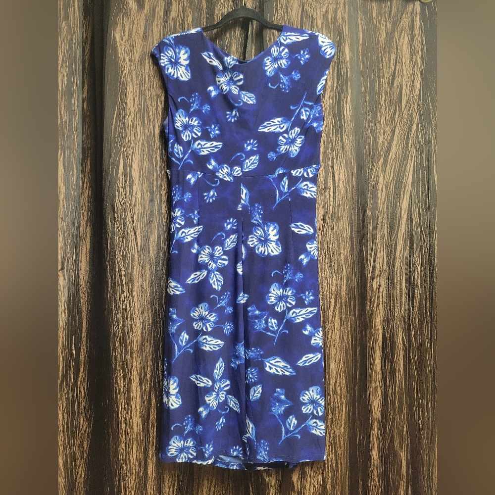 Lauren Ralph Lauren Navy Floral Midi Dress - Picture 3 of 3